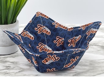 Handmade Bowl Cozy made with Detroit Tigers Licensed fabric