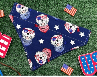 Dog Collar Bandana: 4th of July 1