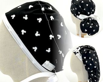 Handmade Scrub Caps made with Mickey & Minnie Mouse Licensed Fabric