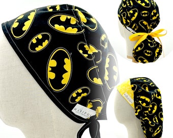 Handmade Scrub Caps made with DC-Batman/Superman/Wonder Woman Licensed Fabric