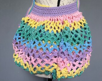 Rainbow Crocheted Market Bags