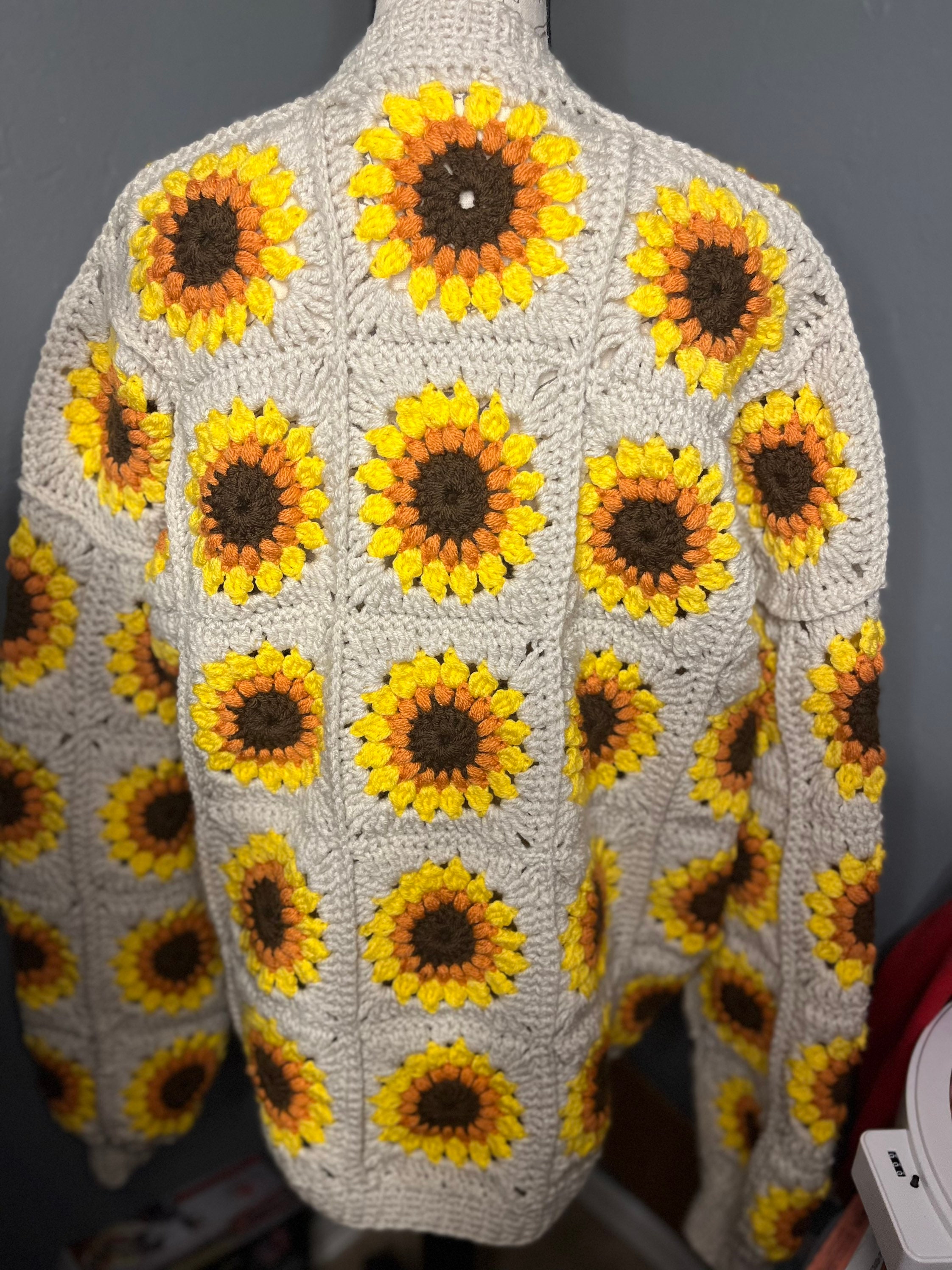 made-to-order-sunflower-crocheted-cardigan-etsy