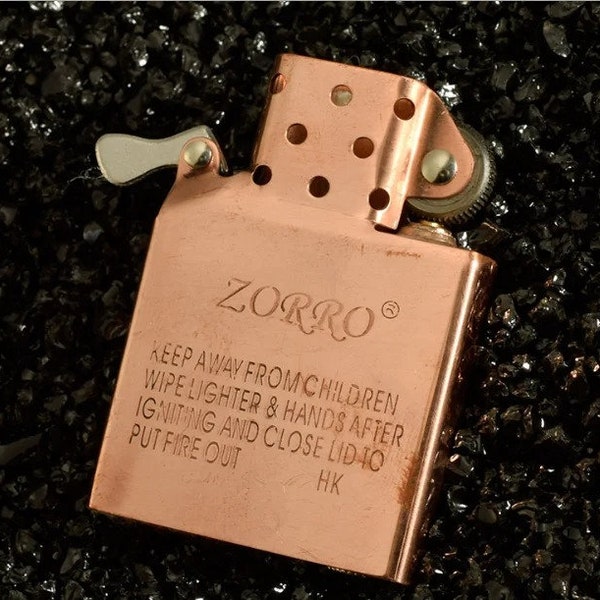 Zorro petrol lighter insert, insert, steel brass copper, Zippo