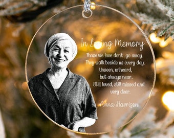 Personalized In Loving Memory Ornament for Christmas, Keepsake Christmas Gifts, Sympathy Gifts, Loss of Mother, Custom Remembrance Ornament