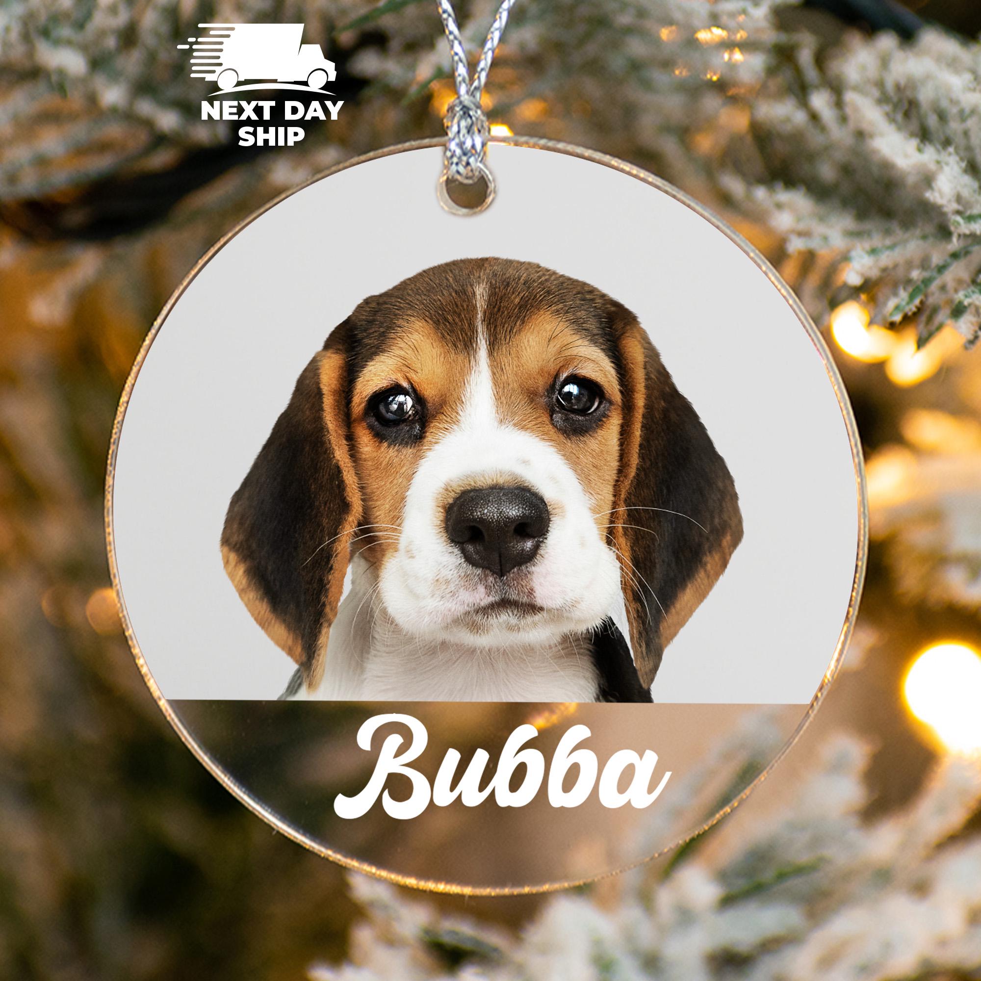 Personalized Christmas Dog Memorial Photo Ornament, Custom Christmas Ornament For Dog, In Memory Ornament With Picture, Christmas Keepsake