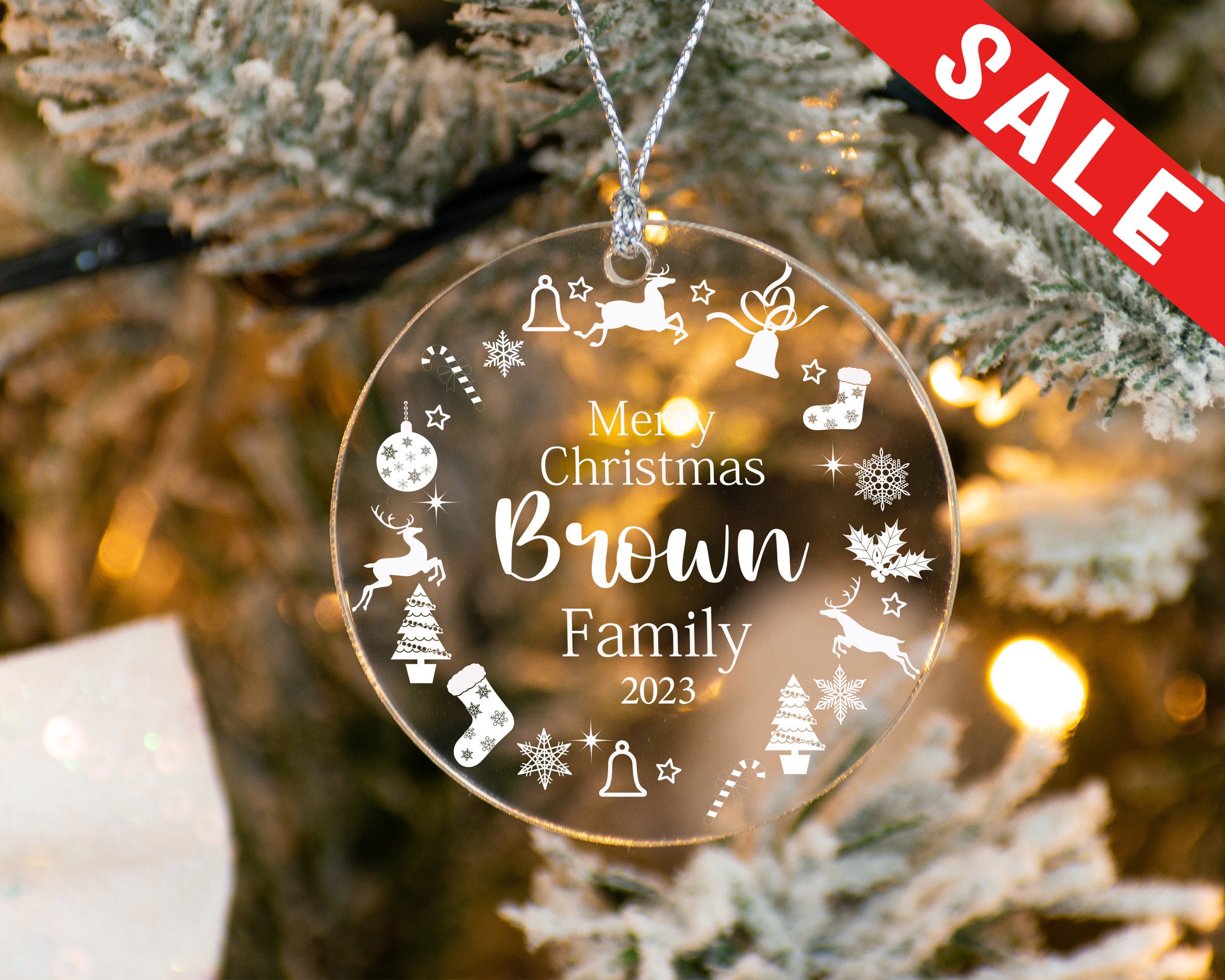 Merry Christmas, Custom Christmas Gifts, Personalized Christmas Ornaments, Family Christmas, Christmas Name Ornament, Memorial Ornament