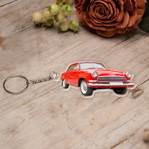 Custom Car Photo Keychain for Him, Personalized Acrylic Gifts for Boyfriend, Valentines Day Gifts, Gift for Dad or Husband, Car Lover Gifts
