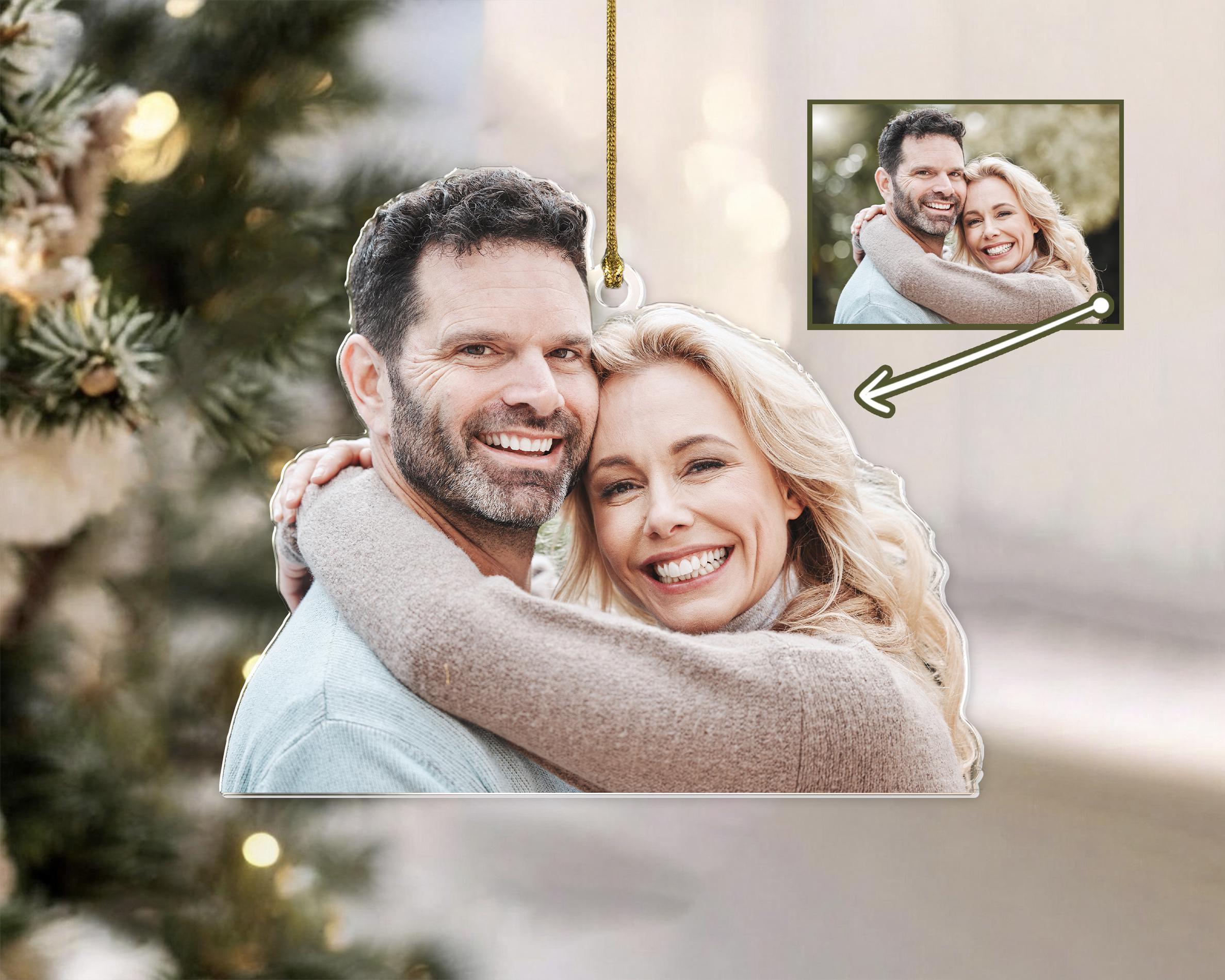 Personalized Photo Christmas Ornament, Custom Photo Family Ornament, Family Keepsake, Gift For Couple, Xmas Decoration, Gift For Girlfriend