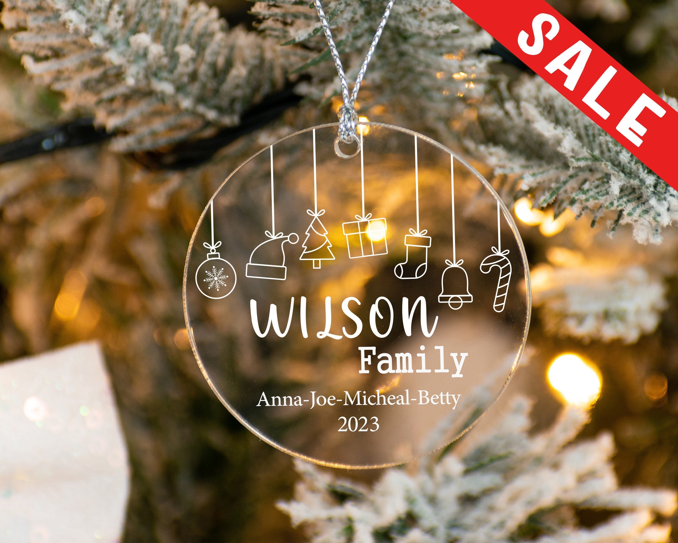 Personalized Name Ornament, Custom Family Ornament, Christmas Funny Ornament, Christmas Neighbor Ornament, Christmas Decor, Family Christmas