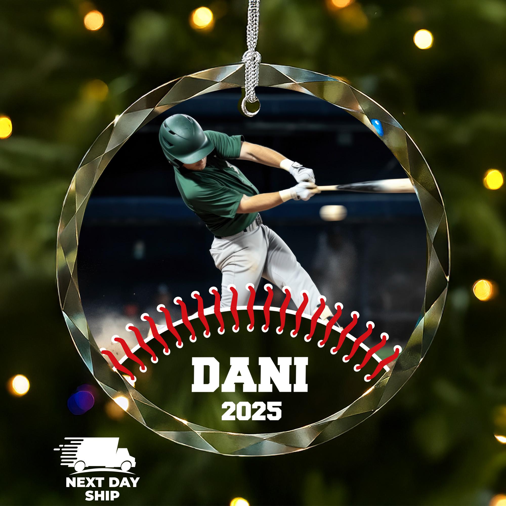 Personalized Baseball Ornament 2025, Custom Baseball Player Keepsake, Baseball Team Ornament, Baseball Coach Gift, Catcher Ornament