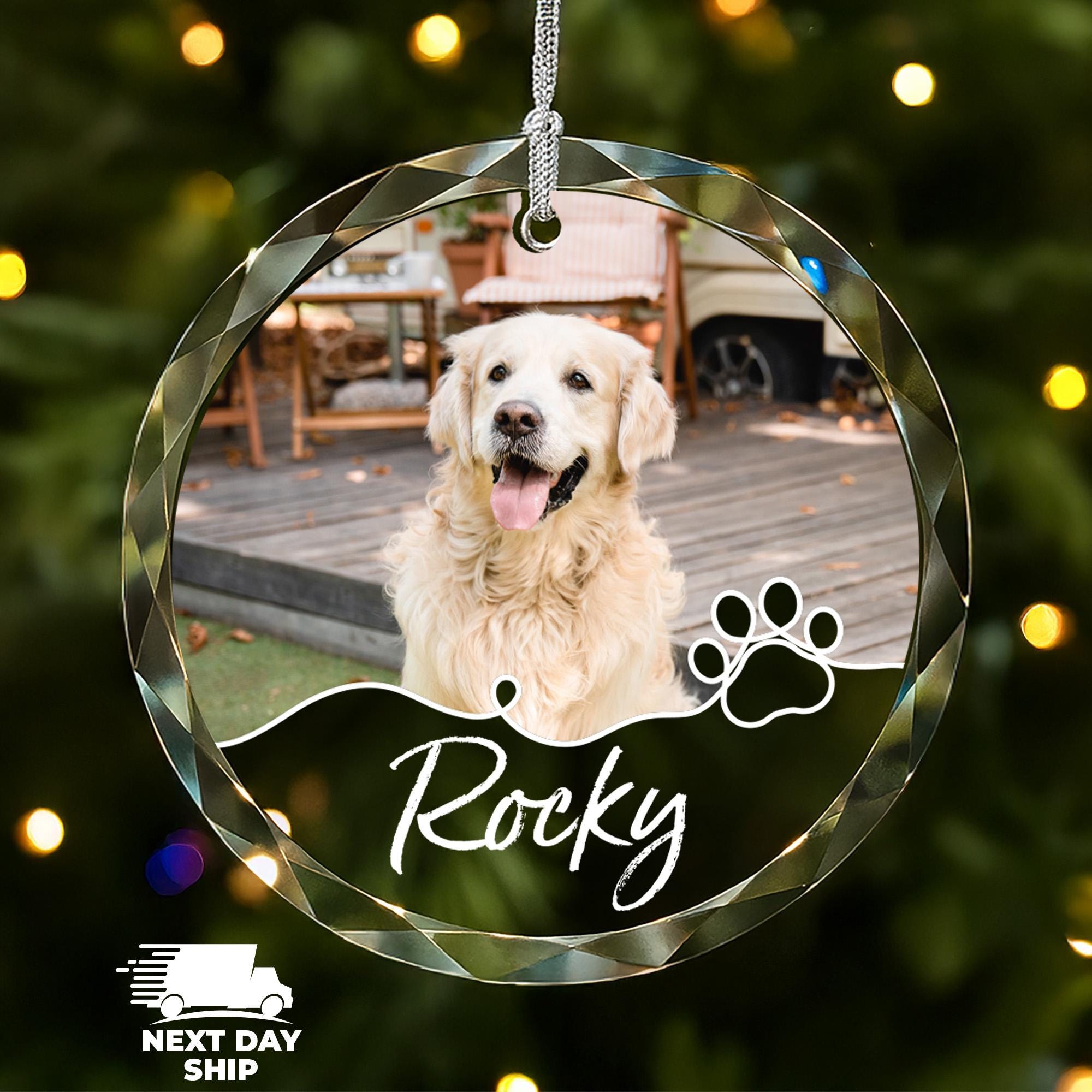 Custom Dog Photo Ornament, Dog Name Ornament, Dog Paw Ornament, Personalized Pet Ornament, Pet Picture Ornament, 2026 Christmas Ornament