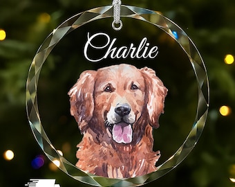 Adorno personalizado para mascotas, adorno acrílico personalizado para perros, adorno con foto de perro, regalo para dueños de mascotas, adorno con el nombre del perro, adorno con retrato de mascota