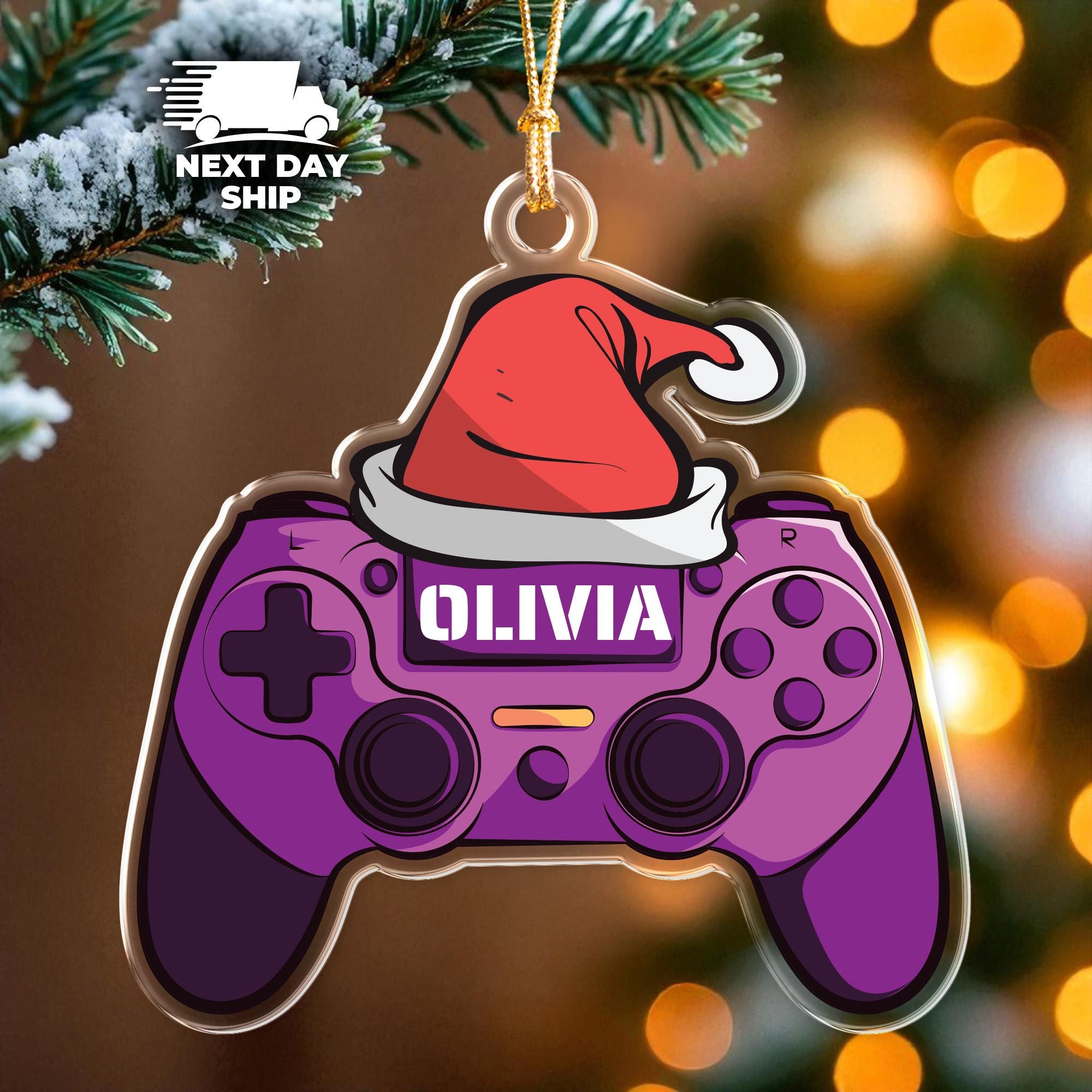 Custom Gamer Ornament, Personalized Controller Ornament, Console Player Ornament, Christmas Keepsake, E Sport Ornament, Gaming Ornament