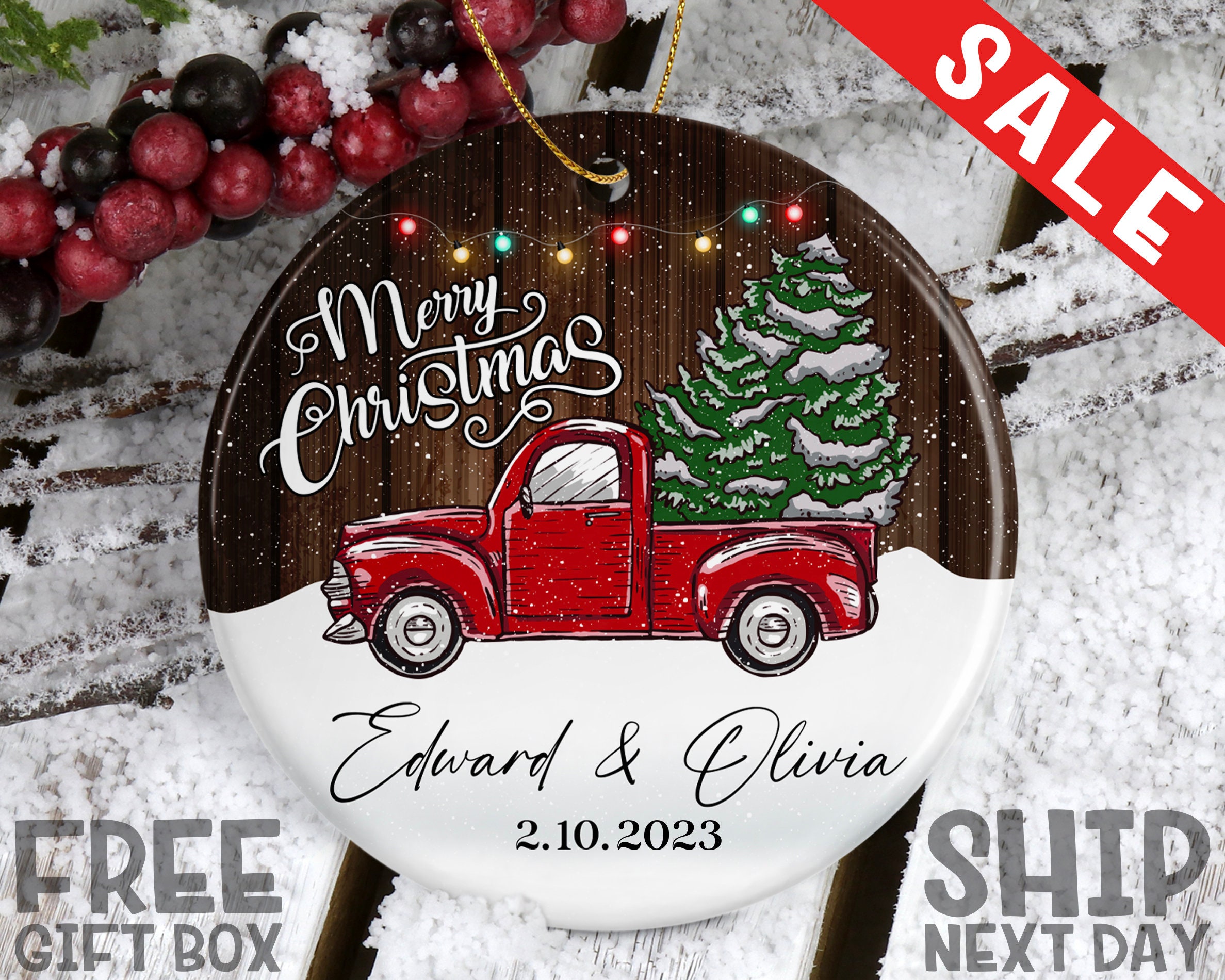Merry Christmas Ornaments, Christmas Tree Decoration, Family Ornament, New Year Ornaments, Housewarming Gifts, Memorial Ornament, Xmas Gifts