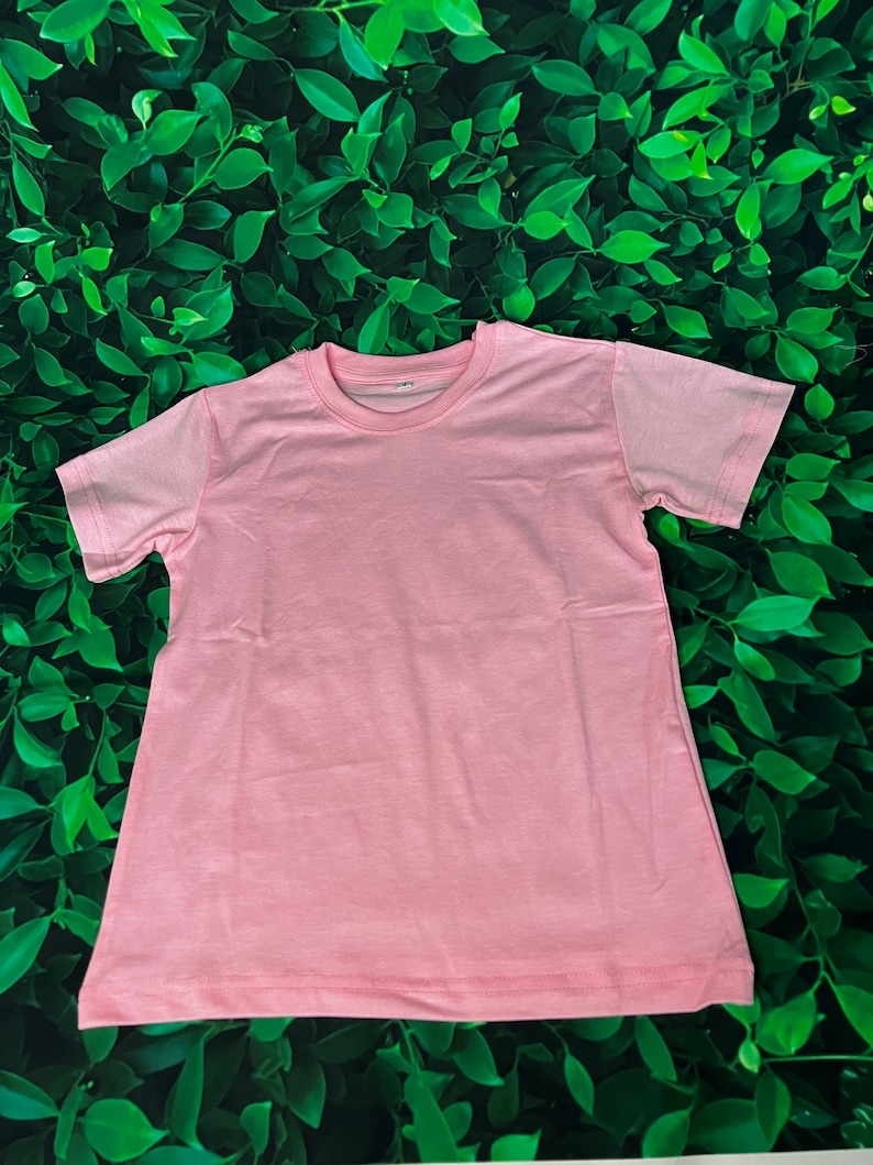 95 Polyester Unisex Toddler Sublimation Blank Shirt (Cotton feel) / Toddler Shirt/ Toddler sublimation Shirts / Sublimation Blanks Pink