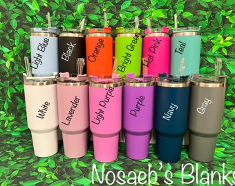 40oz Tumbler with Handle | Dupe Tumbler | Travel Tumbler | Quencher Tumbler