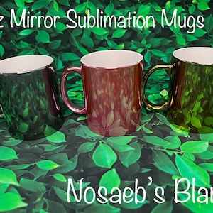 Mirror Sublimation Mugs/ Mirror Mugs / Mirror Coffee Mug/ Gifts/ DIY Mugs/ Blank sublimation 110z Gold Silver pink Mirror Mug