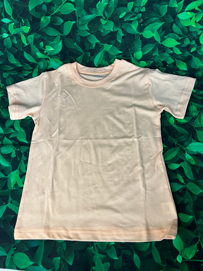 95 Polyester Unisex Toddler Sublimation Blank Shirt (Cotton feel) / Toddler Shirt/ Toddler sublimation Shirts / Sublimation Blanks Peach
