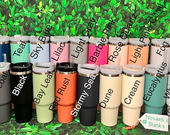 40oz Tumbler with Handle | Dupe Tumbler | Travel Tumbler | Quencher Tumbler |  Dupe Tumbler