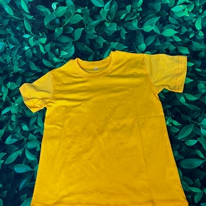 95 Polyester Unisex Toddler Sublimation Blank Shirt (Cotton feel) / Toddler Shirt/ Toddler sublimation Shirts / Sublimation Blanks Mustard