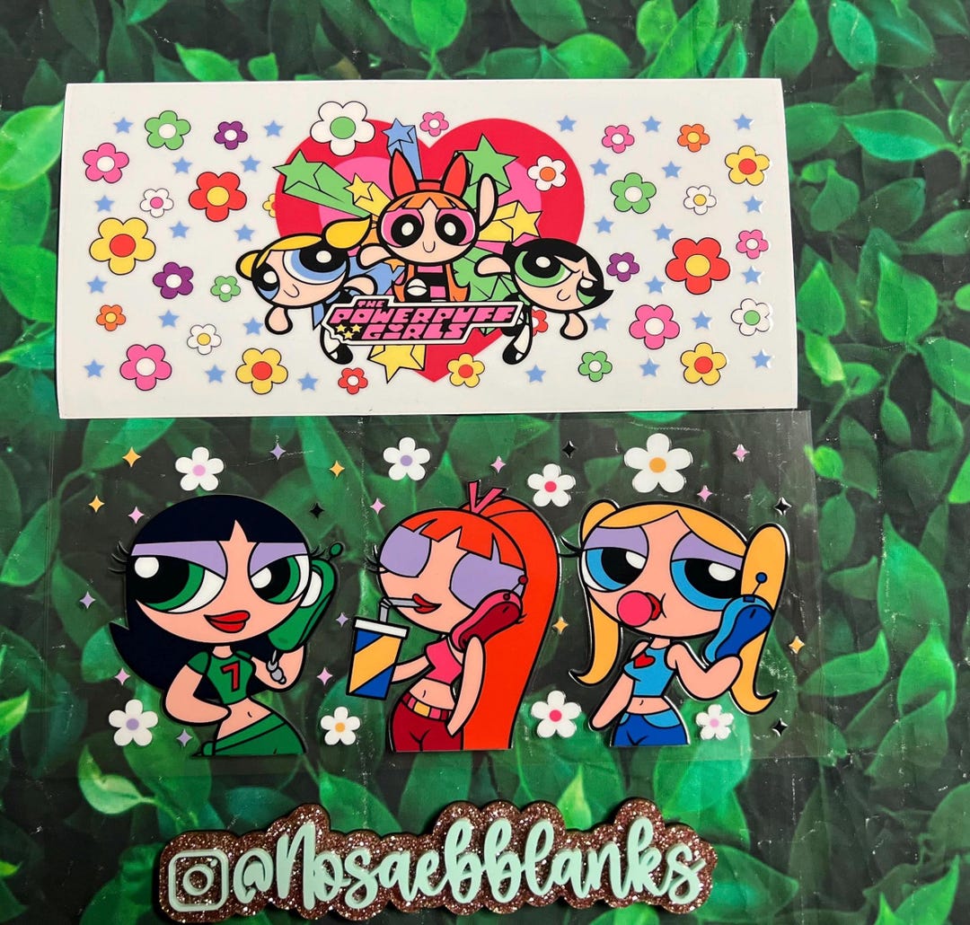 Power Puff Girls UV DTF Wrap DTF Cup Wrap 16oz Cup Wrap - Etsy