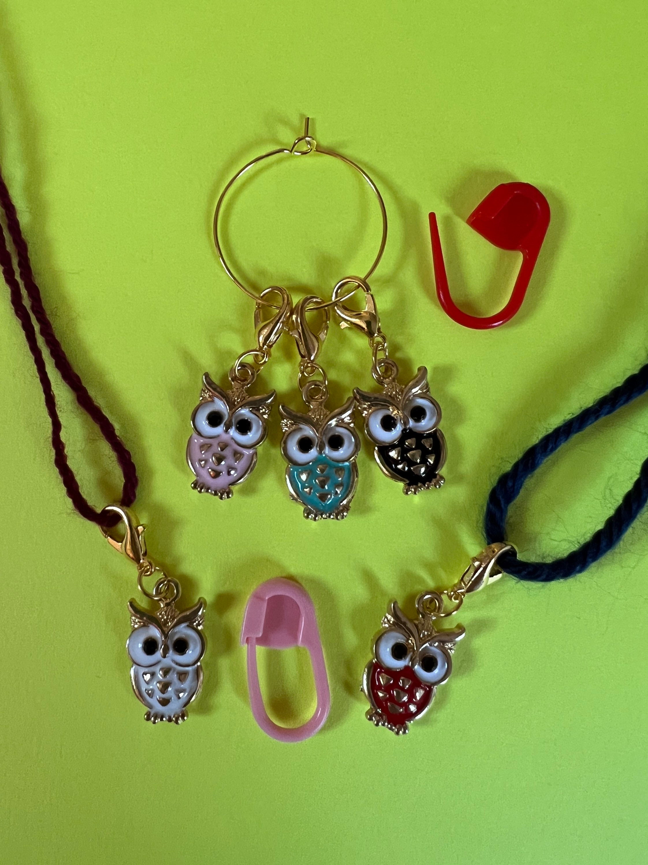 Whooo Whoooo Owl Stitch Markers Set of 5 Etsy
