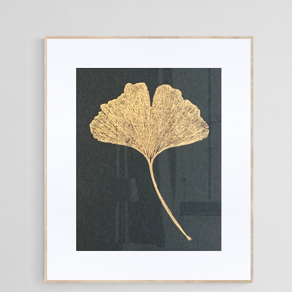 Ginkgo real leaf print