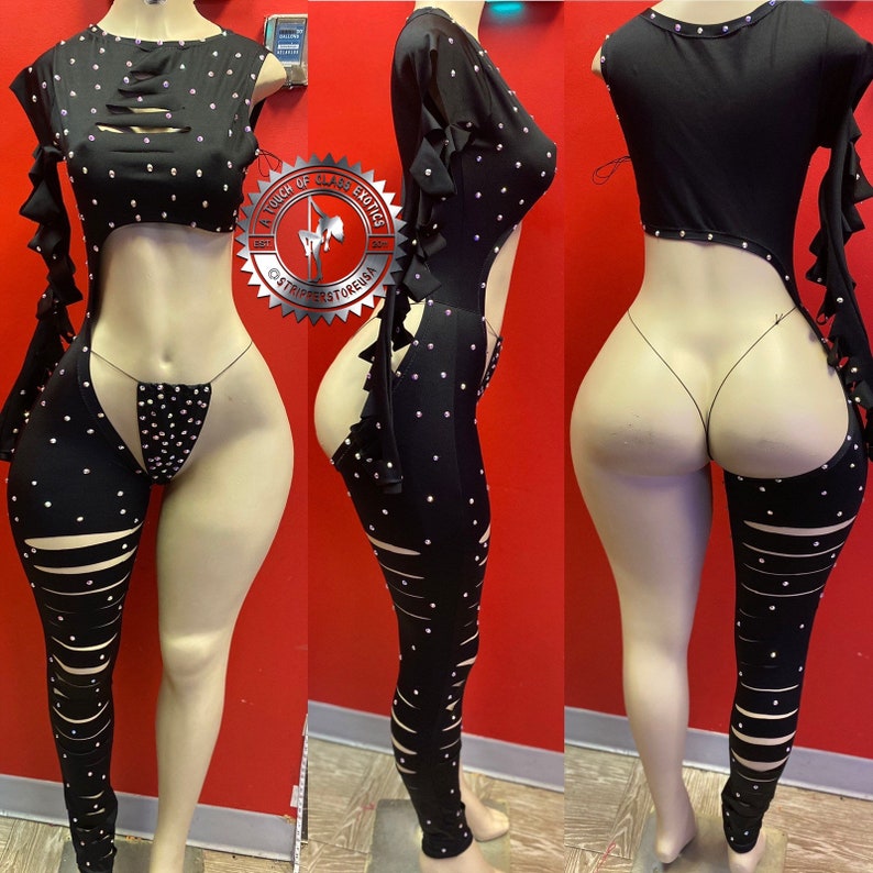 Kardashian 2pc Stripper Outfit Stripper Wear Exotic Dance wear 