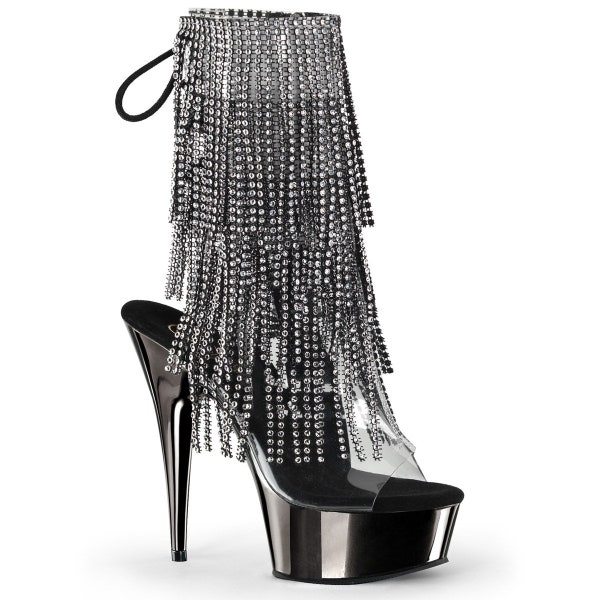 Side rhinestone detail boot