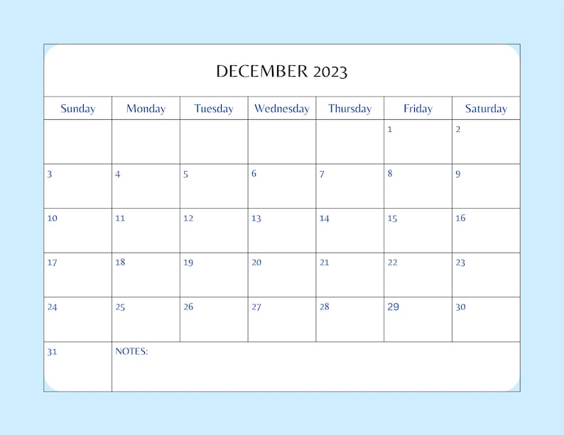 20232025 Printable Calendar Etsy