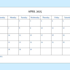 2023-2025 Printable Calendar - Etsy