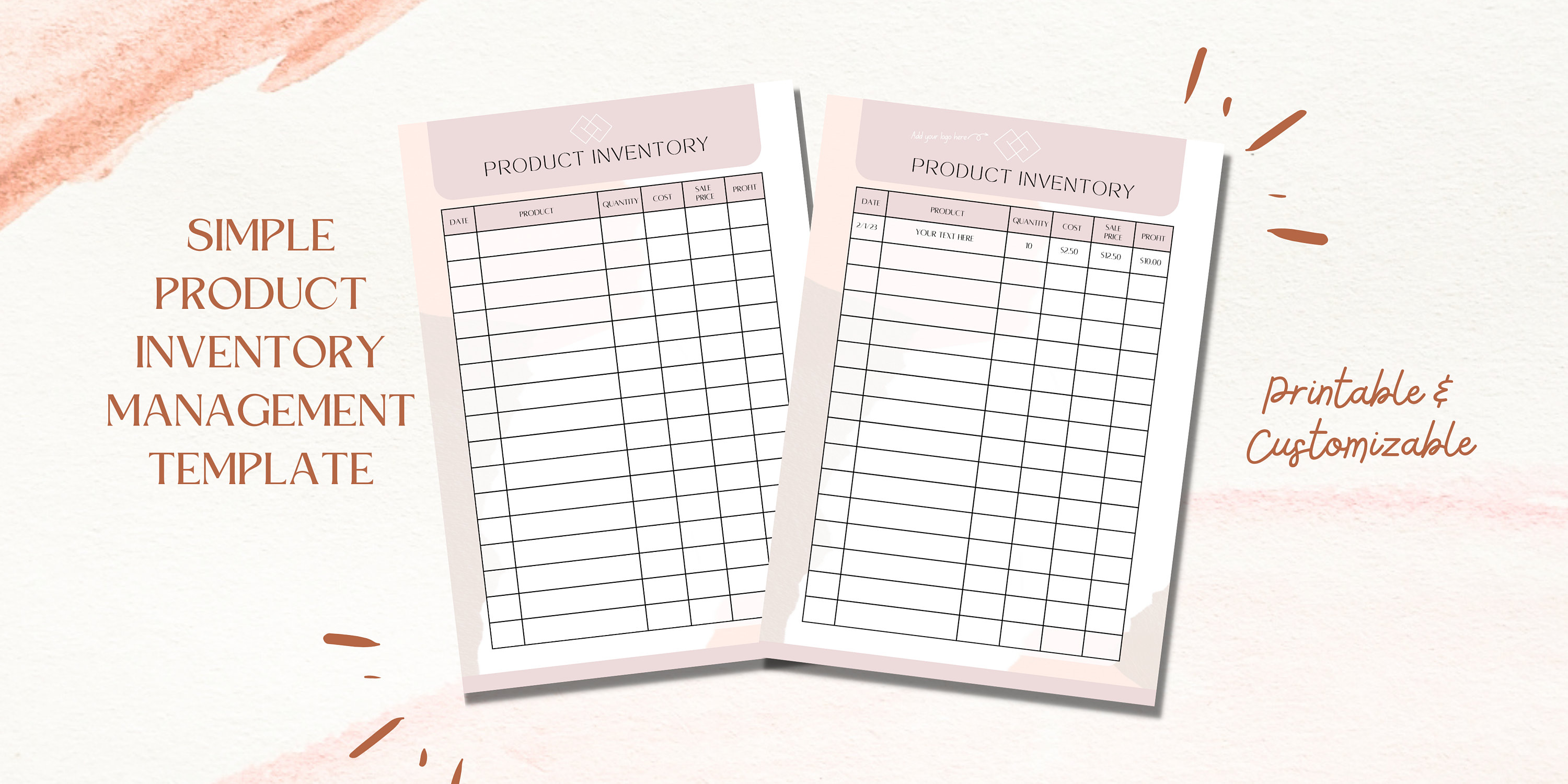 Product Inventory Management Form | Simple Inventory Tracker, Inventory ...