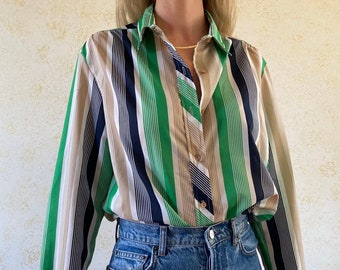 green striped blouse