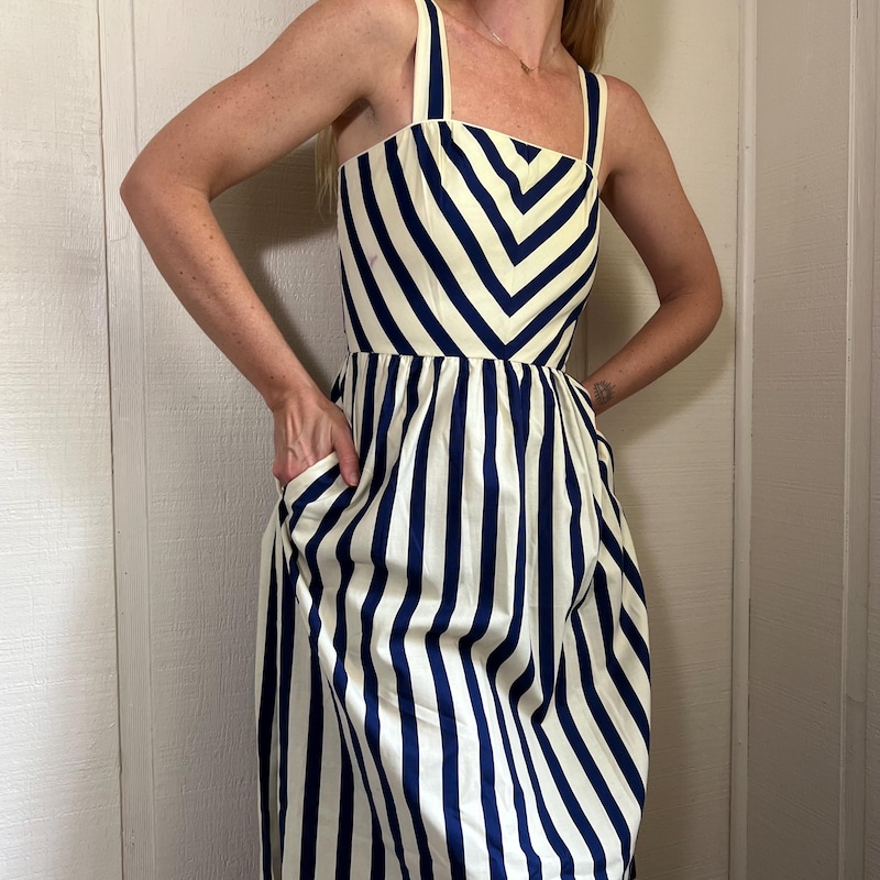 Fairbanks Stripe Shirt Dress - Navy