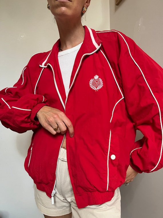 Vtg LizSport Track Jacket, Vintage 80s/90s Red Spo