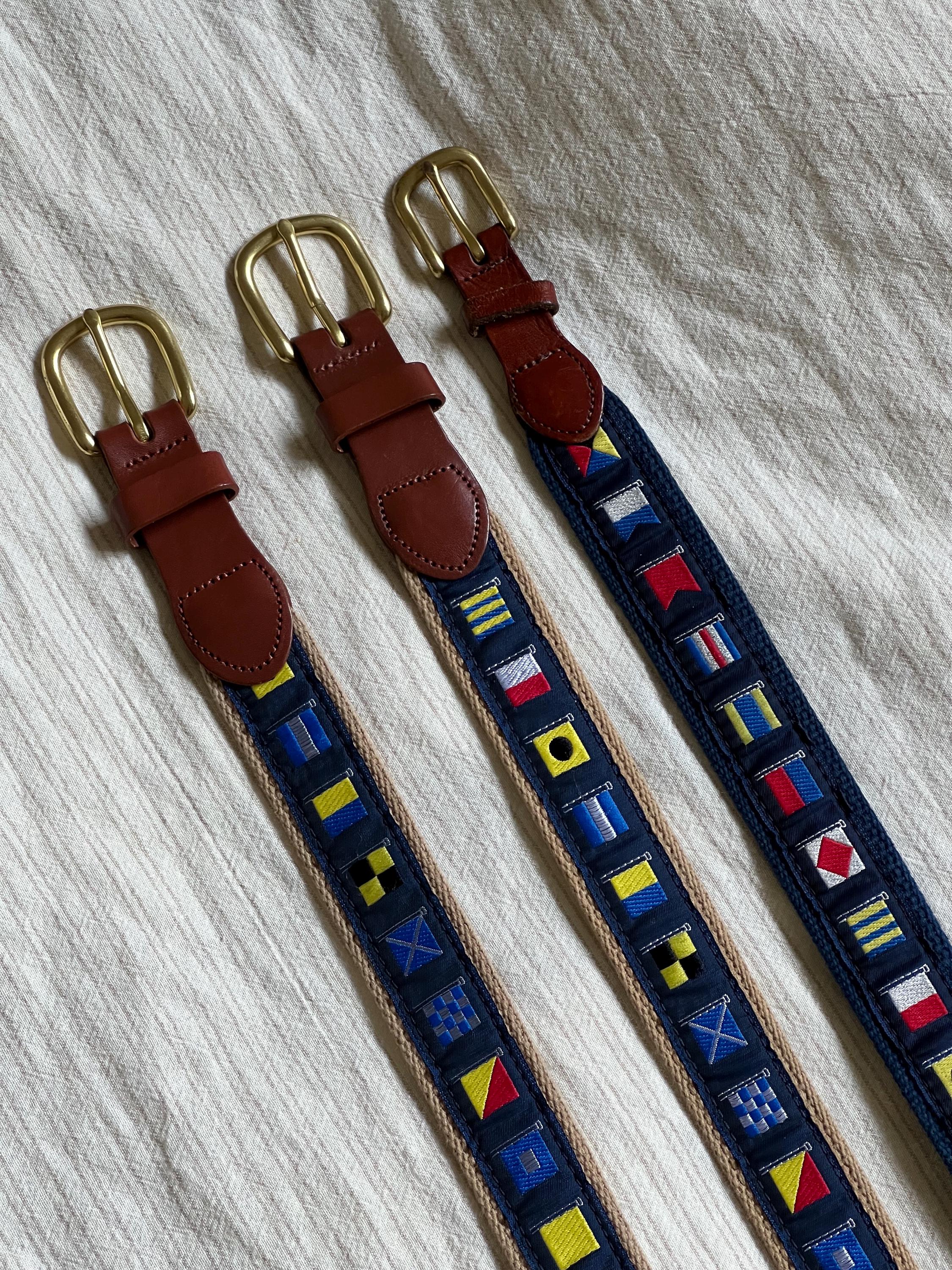 navy designer belt