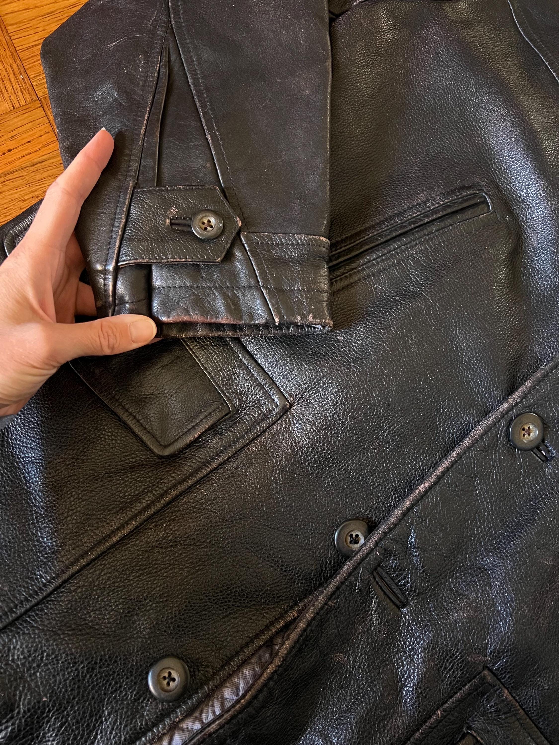 Vtg Leather Jacket, Vintage 90s/y2k Dark Brown Leather Jacket