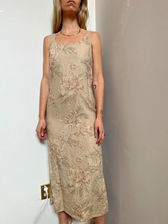 Vtg Emanuel Ungaro Linen Maxi Midi Dress, Vintage… - image 4