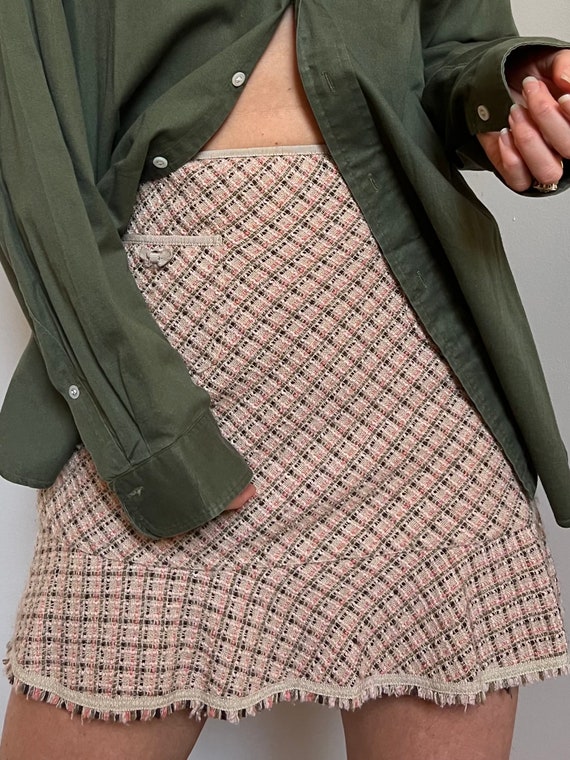 Vtg 28” Elie Tahari Tweed Mini Skirt, Vintage Y2K… - image 5