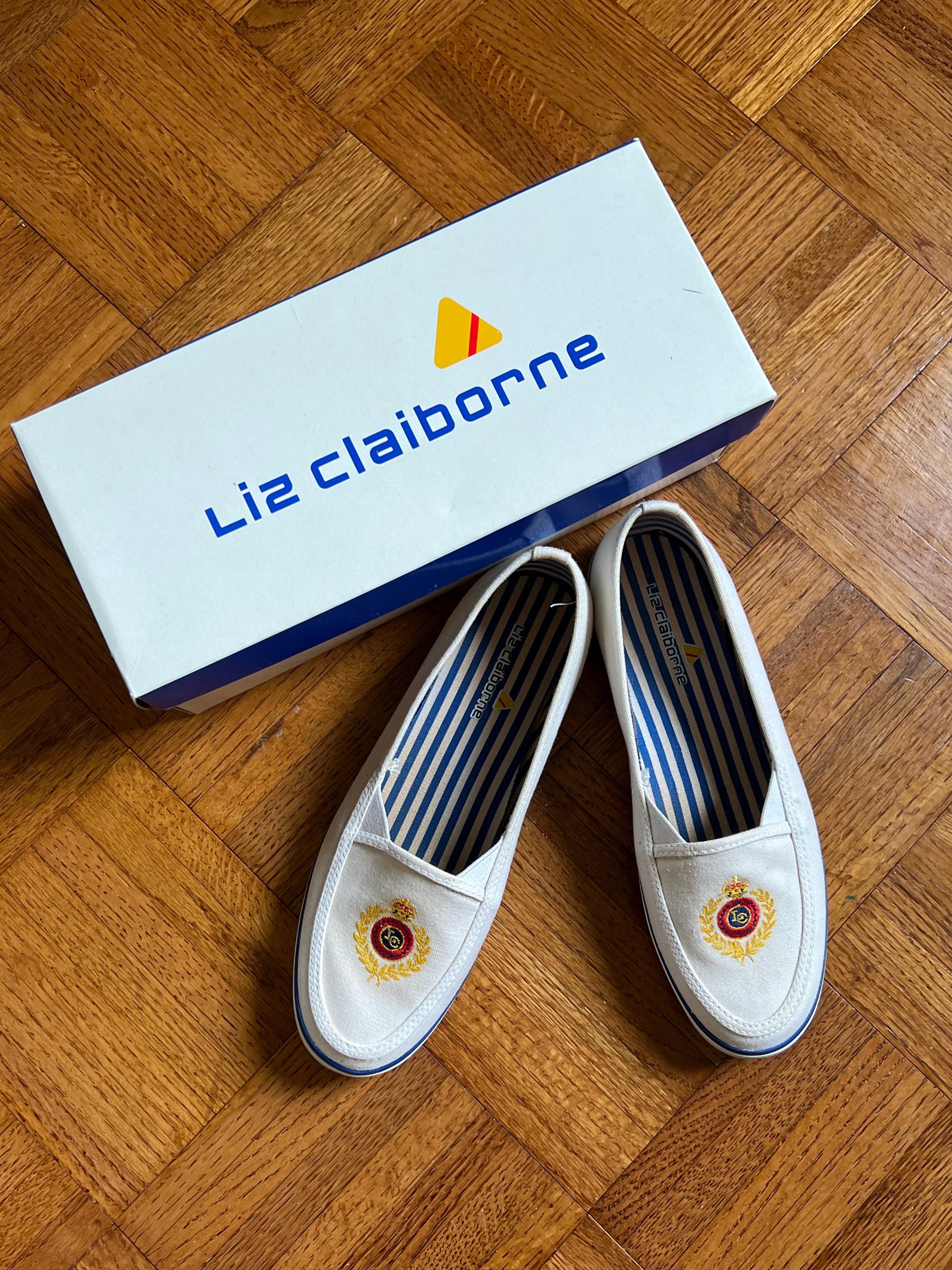Vtg Sz8 Liz Claiborne Slip-ons, Vintage Cotton Slip on  display picture 1
