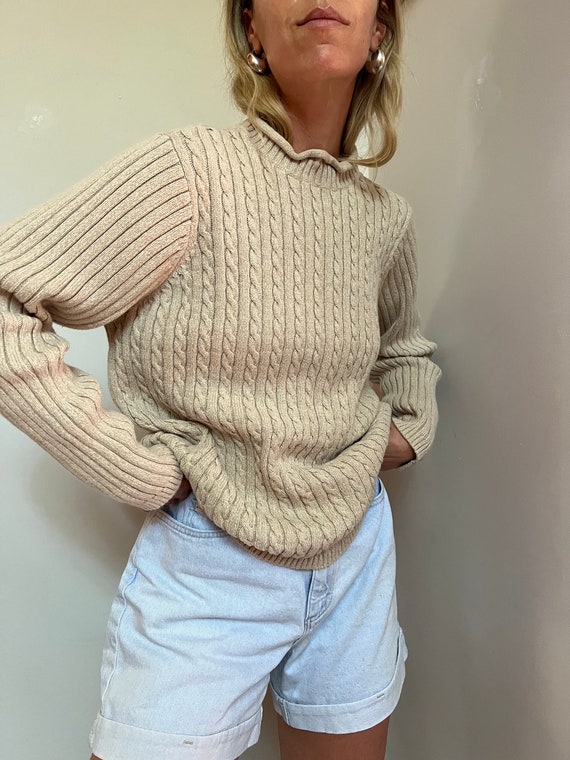 Vtg Liz Claiborne Cableknit Sweater, Vintage 90s Y