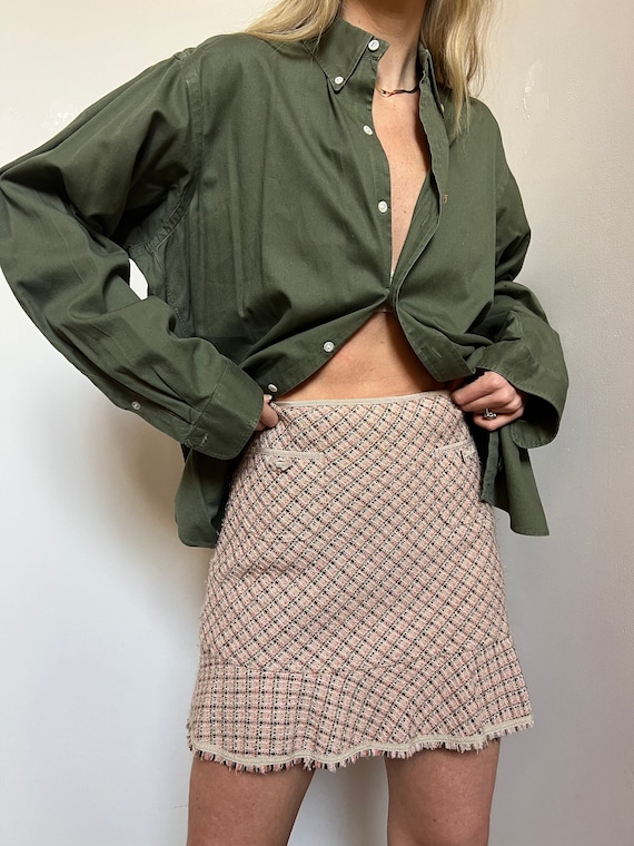 Vtg 28” Elie Tahari Tweed Mini Skirt, Vintage Y2K… - image 1