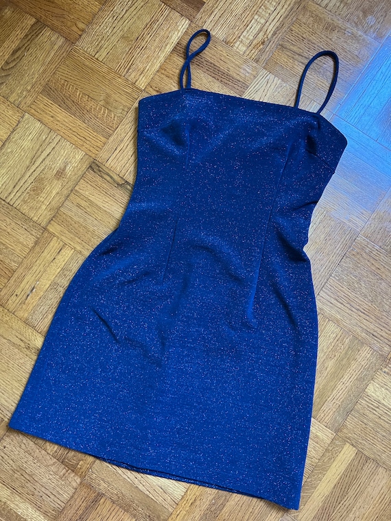 【BADBLOOD】 Vintage Logo Spaghetti String Mini Dress Navy badblood – BBGSHOPHK