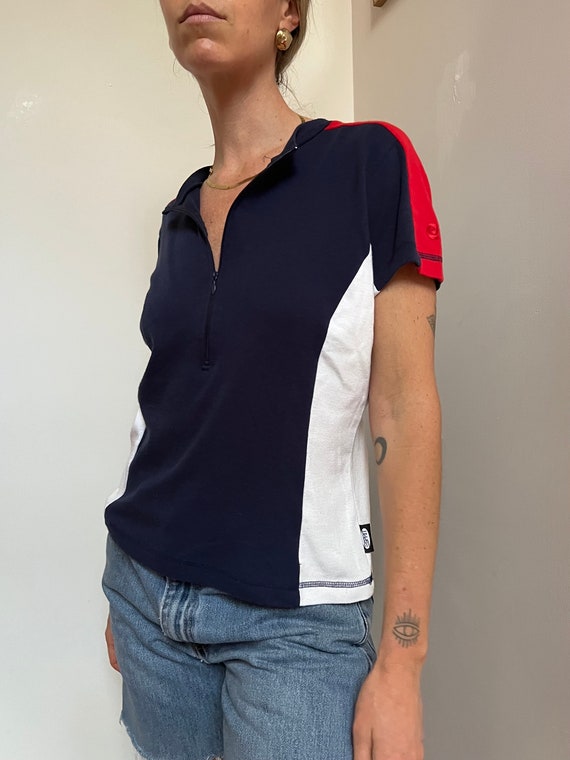 Vtg 90s ESPRIT Sport Tee, Vintage Red White and B… - image 7