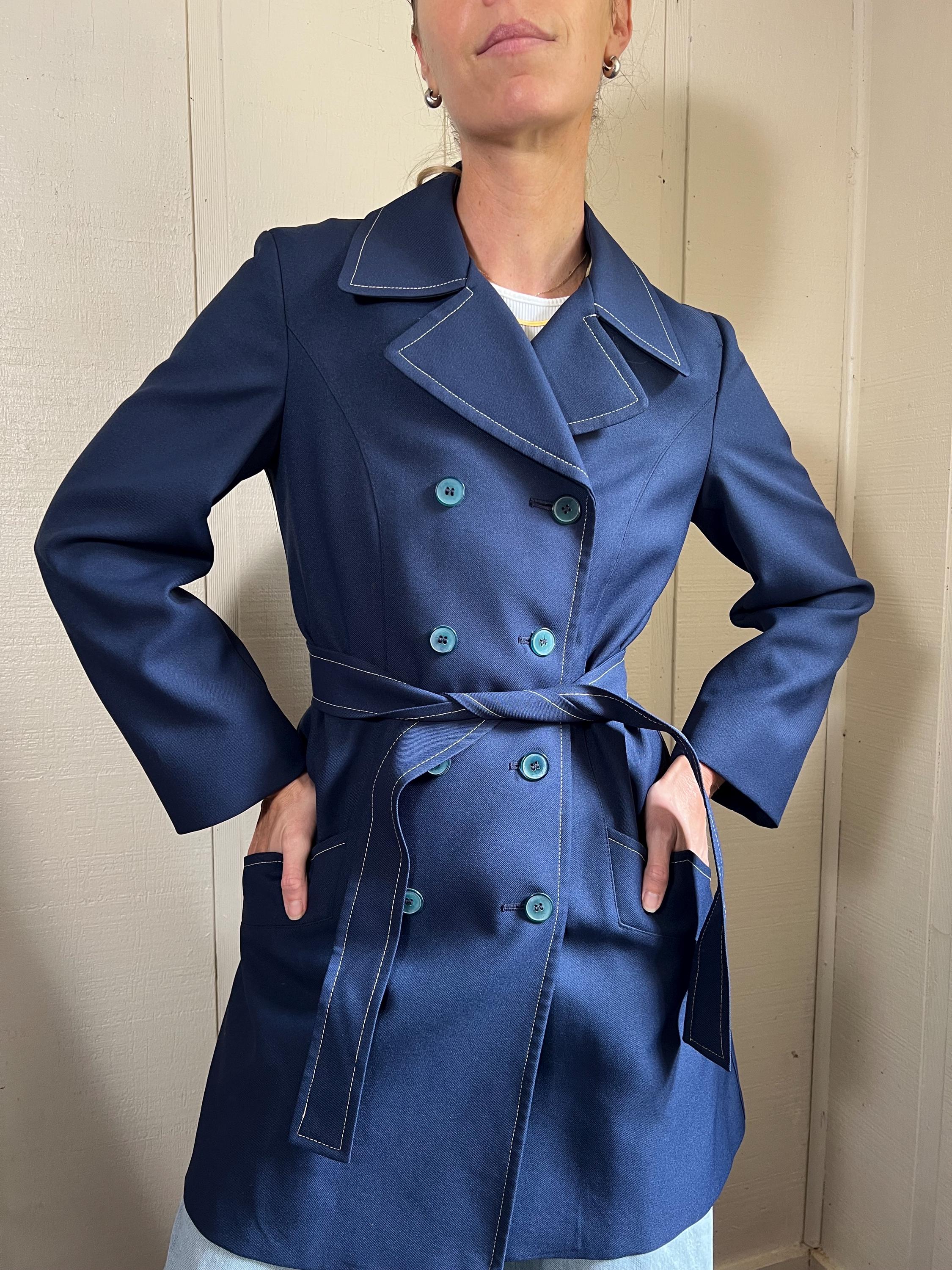 Vtg 70s Belted Trench Coat, Vintage London Fog Women
