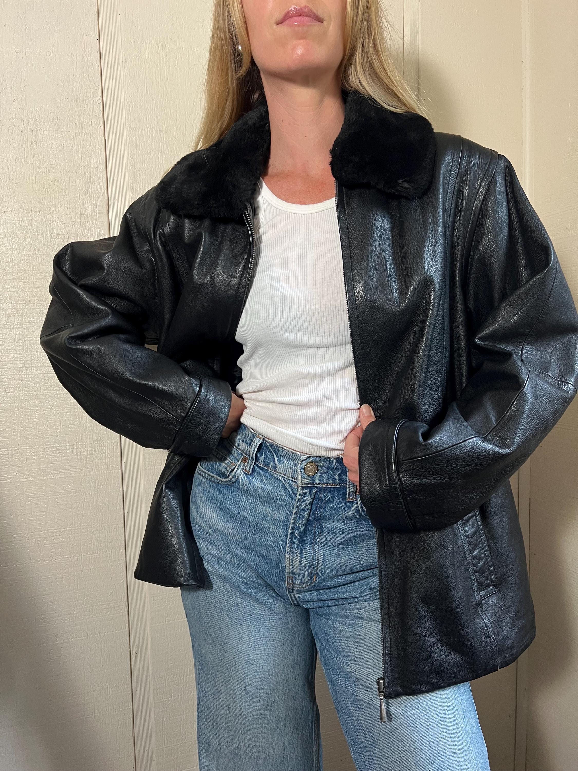 fur python gimmick mods coat black y2k Vintage Y2K Black Down