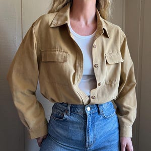 Vtg Suede-Look Shirt, Vintage Brown Faux Suede Shirt, Button Front Top, Lightweight Suede Shirt Jacket