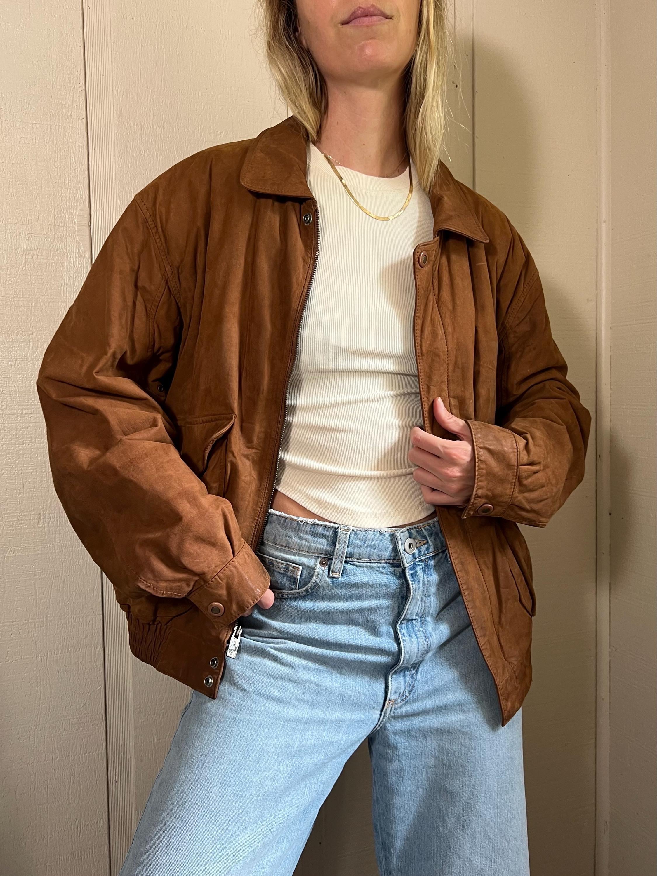 ジャケット・アウター 80s 90s suede leather jacket 90s Suede Jacket - Etsy