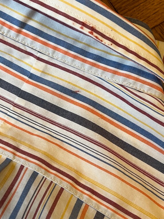 Vtg L.l.bean Stripe Long Sleeve Button Up, Vintage Cotton