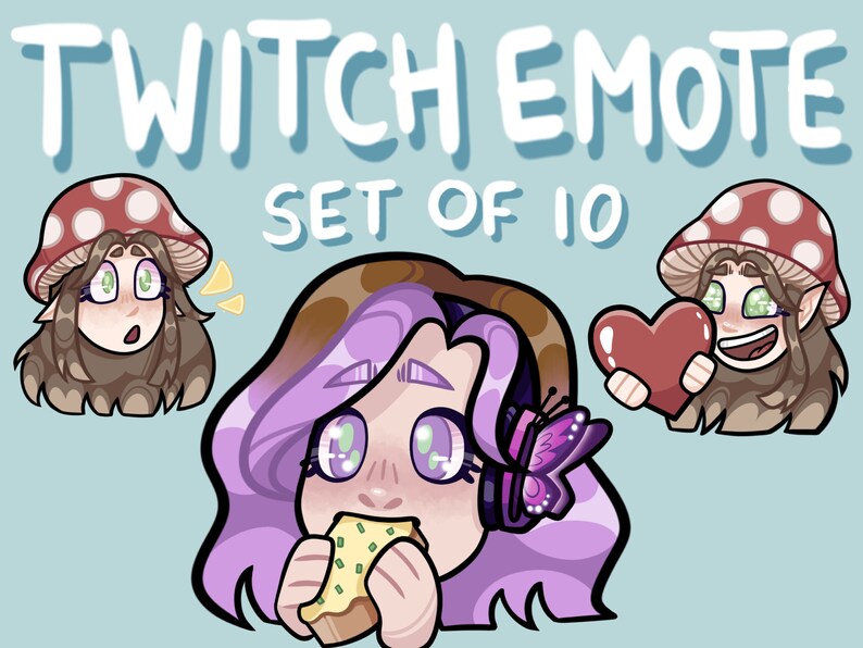 Twitch Emote shops commission Set of 10